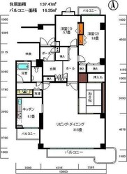 白鷹松下町マンションの物件間取画像